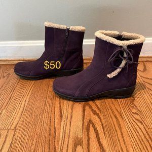 Clarks Boot Purple Bendables - 9